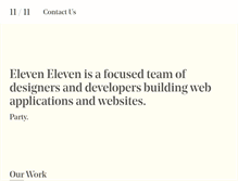 Tablet Screenshot of elevenelevencreative.com